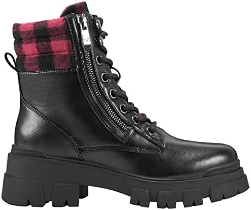 Marc Fisher Women's Aboli Ankle Boot, Black/Black+Red Leather, 10 | Image 2