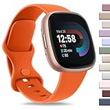 AK Sport Band Compatible with Fitbit Sense 2 / Sense Bands/ Fitbit Versa 4 / Versa 3 Bands Women Men, Classic Soft Silicone Straps for Fitbit Sense 2 / Sense / Versa 4 / Versa 3 Smart Watch
