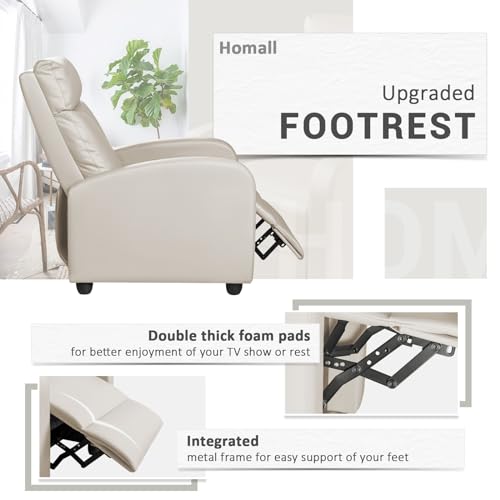 Homall Recliner Chair, Recliner Sofa for Adults, Recliners Home Theater Seating with Lumbar Support, Reclining Sofa Chair for Living Room - Image 8