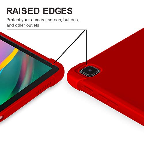 Kiq Galaxy Tab A 8.0 Case 2019, Tpu Sm-T290 Case Cover Ultra Thin And Lightweight Protection With Camera & Charging Port Cut-Outs For Samsung Galaxy Tab A 8.0 2019 Tablet T290/T295 [Red] #TOP5