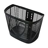 kowaku Bike Front Basket Cycling Basket Lightweight Detachable Tricycle Basket Handlebar Storage Basket Bicycle Basket for Biking, Black