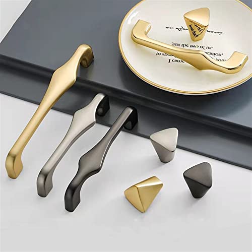 Tirador de armario dorado en aleación de zinc para puertas de muebles de lujo sutil 4
