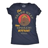 Womens Funny T Shirts The Trash Heap Has Spoken Nyyyah Jim Henson's Fraggle Rock Tee for Ladies Funny T Shirts Cool Movie Top Women's Novelty Tees Navy - S