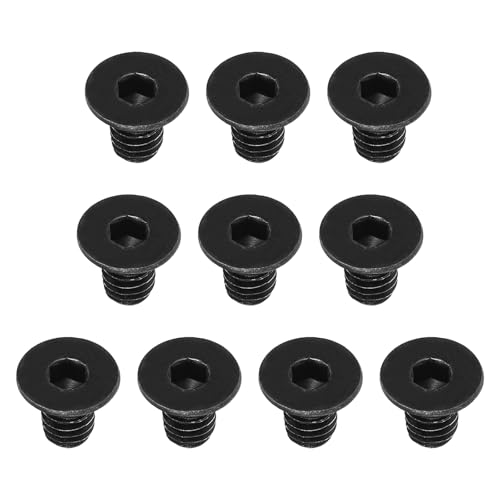 Image of PATIKIL 5/16-18 x 1/2" Flat Head Socket Cap Screws, 10 Pack Flat Countersunk Bolts Carbon Steel Hex Socket Drive Machine Screws Full Thread Black Oxide Grade 10.9