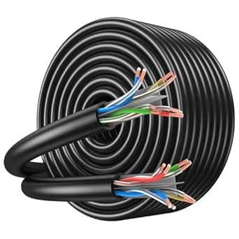 Cat6 Ethernet Cable 300ft Bulk, 10Gbps 23AWG Outdoor/Indoor Internet Cable