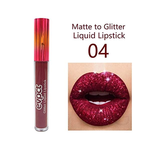 evpct-6Pcs-Matte-to-Glitter-Liquid-Lipstick-Long-Lasting-Lips-Set-Kit6-Colors-Diamond-Red-Glitter-Sparkly-Glossy-Waterproof-Lipstick-Metallic-Shimmer-Brown-Pink-Lipgloss-Lip-Gloss-Sets-for-Women evpct 6Pcs Matte to Glitter Liquid Lipstick Long Lasting Lip Set Kit,6 Color Diamond Dark Red Pink Purple Mauve Glitter Sparkly Glossy Metallic Shimmer Sparkle Waterproof Lipstick Lip Gloss for Women