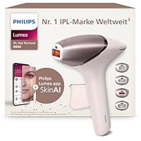 Philips Lumea IPL 9900 Series Haarentfernungsgerät mit SenseIQ & SkinAI Technologie – Alternative zur Laserhaarentfernung – 4 Aufsätze für Körper, Gesicht, & Präzisionsbereiche, kabellos (BRI951/00)