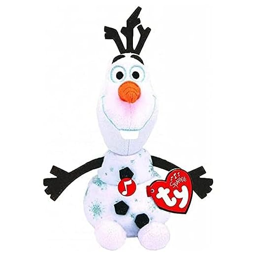 TY 90192 Olaf snögubbe Frozen 2 - Disney - Med W/Ljud Mössa, Flerfärgad