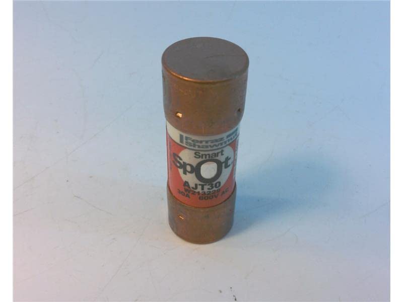 FERRAZ SHAWMUT AJT30-SMART-SPOT Fuse, 600 VAC, Dual Element, 30 AMP, Class J, AFT TIME-DELAY, Smart SPOT