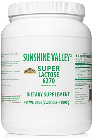 Sunshine Valley Super Lactose Powder SugarNatural Food StabilizerLactose Homebrew in Beer MakingLow Carb Sugar ReplacementHealthy Sweeteners Cooking/Baking, Sugar Powder Filler 35 Ounce
