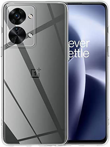 TUTUO Cover Compatible with OnePlus Nord 2T 5G Case, Thin Slim Soft TPU Silicone Clear Cover, Anti-fall & Shock-Absorbing & Anti-Scratch Protective Case - Transparent
