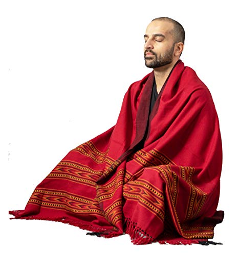 Meditation Shawl | Plain Meditation Blanket, Prayer Shawl, Wool Wrap Or Oversize Scarf #TOP2