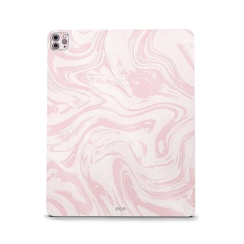 Image of MightySkins Carbon Fiber Skin Compatible with Apple iPad Pro 12.9 inch M2 6th Gen (2022) Full Wrap Kit - Silky Pink | Protective, Durable Textured Carbon Fiber Finish | Easy to Apply | Made in The USA