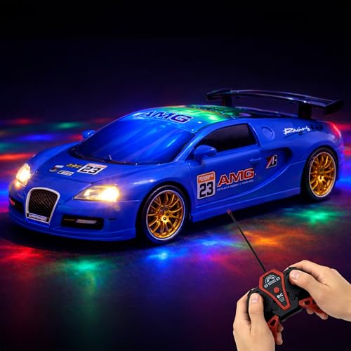 Zivvy Big Rechargeable Remote Control Car Toys | LED Headlights, Spray Smoke,Up to 120 min Non-Stop Play Time, 150ft Remote Range, USB Charging, Anti-Skid Tyres, BIS Certified,Birthday Gift for Kids