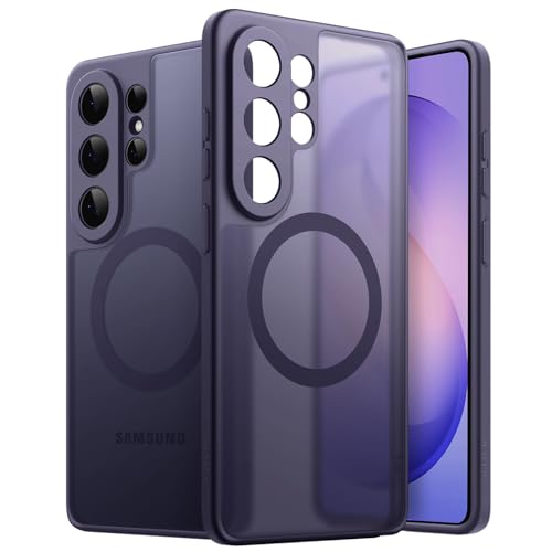 Image of JETech Magnetic Cover Case for Samsung Galaxy S26 Ultra, Compatible with MagSafe, Camera Lens Full Protection, Translucent Matte Back Shockproof Phone Cover (Heron Purple)