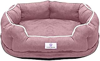 Pawamore Memory Foam Pet Orthopaedic Comfort Calming Nest Sofa Cat Dog Bed (Small - Medium | 55 x 45 x 20cm, Pink)
