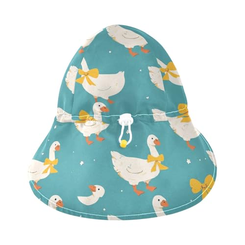 Infant Toddler & Kids Sunhat Baby Boys' Beach Bucket Hats Girls UPF 50+ Protection Neck Flap Travel Essentials Simple Cute Goose Cartoon3