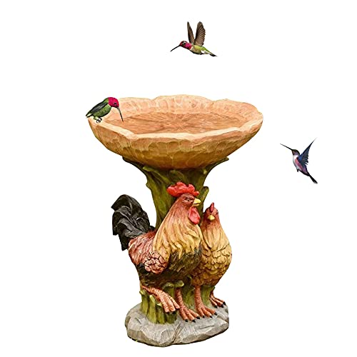 Lekgymr Bird Bath Bowl For Garden, Yard And Patio Decor, Multi-Purpose Bird Baths Tray Outdoors Standing Handmade Resin Wild Bird Feeders #TOP17
