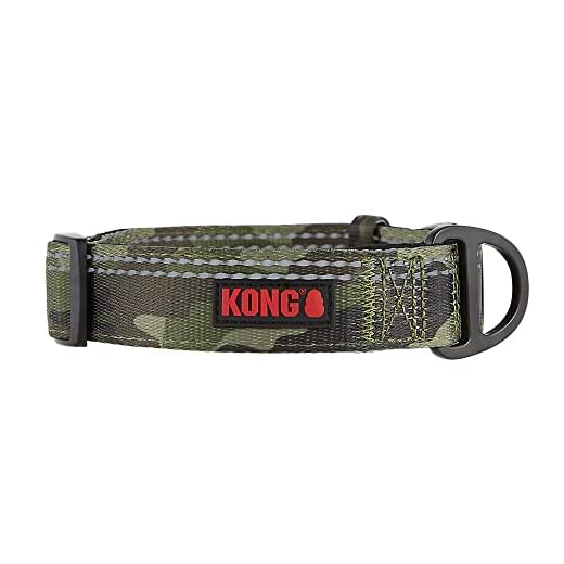 KONG Max HD Ultra Durable Neoprene Padded Dog Collar (Medium, Camo)