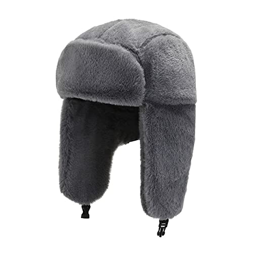 Chapka homme hiver cyclisme et ski : chapeau chaud doublé peluche avec cache-oreilles
