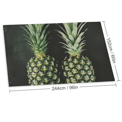 Drapeau d'extérieur 60x90 cm en polyester 200D robuste motif ananas