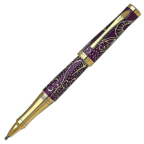 Cross Sauvage 2021 Year Of The Ox Special-Edition, Hand-Polished Translucent Plum Lacquer Finish With Deep-Etched Ox Engraving With 23Kt Gold Plated Inlays And Appointments Selectip Rollerball Pen #TOP24