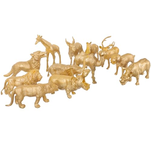Figurines d'animaux réalistes or de qualité supérieure pour vitrine