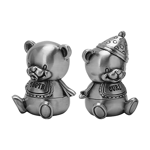Caixa De Dente De Bebê, Suporte De Dente Em Formato De Urso Fofo E Organizador De Cachos Conjunto De