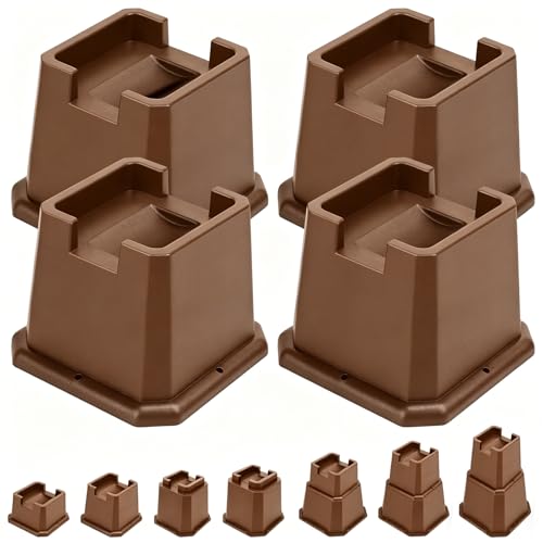 Shouwuhho Bed Risers 3-inch, Heavy Duty, 4 Pack