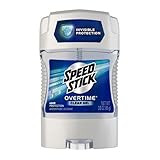 Speed Stick Overtime Clear Gel Antiperspirant Deodorant, 3.0 oz (Pack of 2)