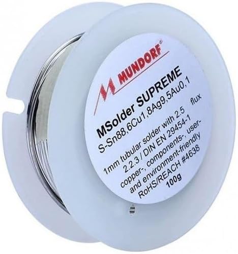 Mundorf Supreme Estaño Alta Calidad 1 metro con Flux Oro y Plata