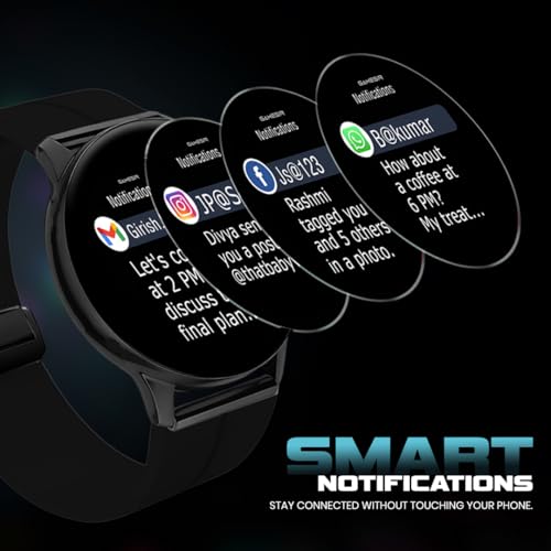 Image of GameSir Evo Vista Smartwatch, 1.39 inch HD Round Display, Bluetooth Calling, Heart Rate & SPO₂, 100+ Sports Modes, IP67, Long Battery Life for Men & Women (Magnatic Black)