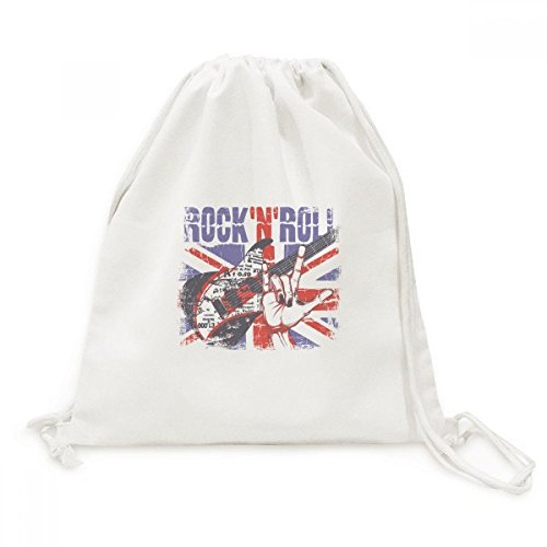 Sac à dos cordon toile guitare rock Angleterre sac voyage léger