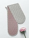 Tiny Break Double Oven Mitt - Seamless Geometric - 7 x 35 Inch - Heat Resistant Oven Gloves to Prote