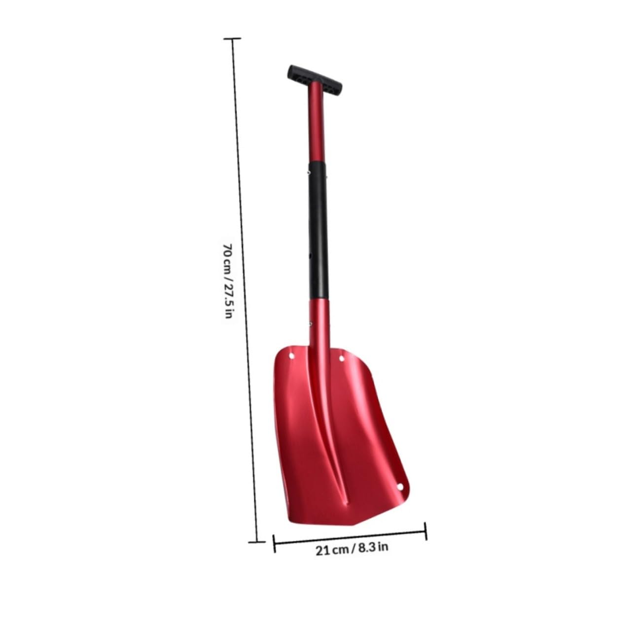 iplusmile Pala da Neve per Veicoli in Lega di Alluminio Design Staccabile, Paletta Ghiaccio Rossa per Rimozione Neve e Ghiaccio Durante la Stagione Fredda