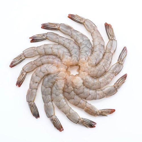 Today Gourmet Foods of NC - Shrimp - Uncooked Black Tiger - 16/20 (5lb Pkg) (5 Pound (Pack of 1), Headless, Peeled, Deveined)