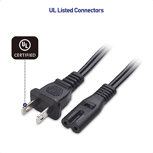 Cable Matters 400004-10X2 2 Pack 2 Prong Tv Power Cord 10 Ft thumb #4
