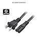 [UL Listed] Cable Matters 2-Pack 2 Prong TV Power Cord - 15ft, AC Power Cord, Non Polarized (NEMA 1-15P to IEC C7), Compatible with Samsung LG Sony Insignia TCL Sharp Toshiba Hisense TV PS4 PS5