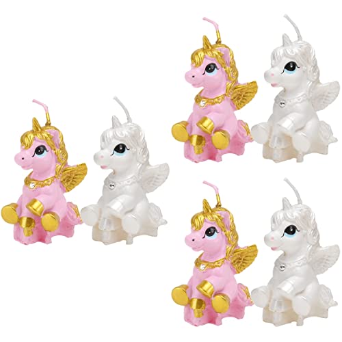 Ifundom Birthday Decorations 6 Pcs Colorful Unicorn Shape Birthday Cake Candle Party Long Cake Candles Birthday Candles In Holders For Birthday Cake Party #TOP1