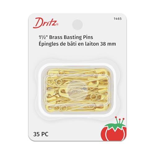 Dritz 1465 Safety Pins, Brass, Size 2 (35-Count)