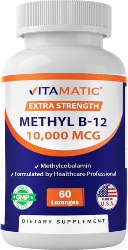29% off - Vitamatic Methyl B12 (Methylcobalamin) 10,000 mcg &ndash; 60 Lozenges &ndash; Superior Source of Vitamin B12...