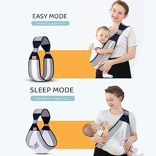 Image of Baby Carrier Newborn to Toddler, Ergonomic 3D Mesh Baby Wraps Carrier, Adjustable Baby Sling, Lightweight Breathable Baby Carrier Wrap with Thick Shoulder Straps for 0-36 Months Infant