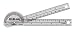 Hires Pocket 180 Degree Clear Plastic Goniometer, 6