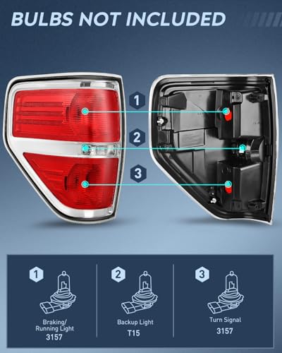 Image of Nilight Taillight Assembly for 2009-2014 Ford F150 Driver Side