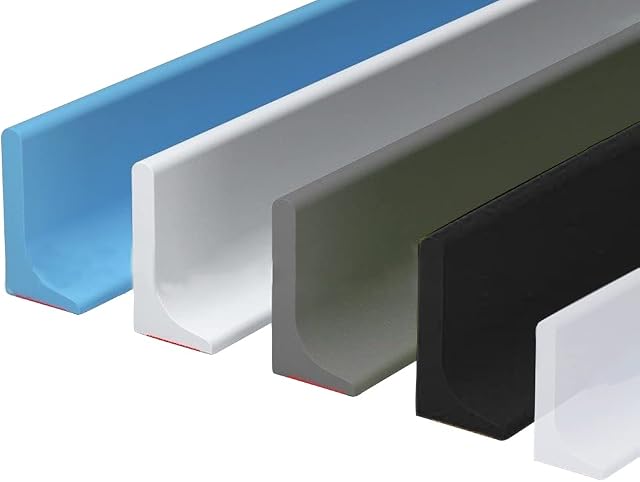 FACULX Silicone Wet Room Bathroom Floor Seal Screen Door Seal Strip Prevents Overflow of Water Waterproof Self-Adhesive and Bendable Waterproof Strip for Wet and Dry Separation