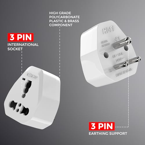 Image of elleys' Zico International 3 Pin Adapter (6A / 13mp.240 V) Pack of 1