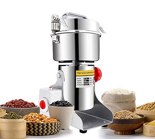 NEWTRY Grain Grinder Electric Spice Herb Mill 700g 2400W Food Grinding Machine High-speed Pulverizer For Dry Coffee Nut Cereal Flour Corn Seeds Seasonings Wheat Condiment US 110V