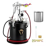 Paint Tank Pressure Pot for Epoxy Resin Casting,10L/2.5Gal Air Paint Sprayer Gun with Inner Pot Regulator Heavy Duty Hose, for House Painting Cabinets Walls Cars Architecture Construction Automotive