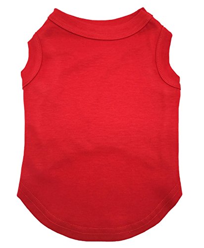 Petitebella Plain Cotton Red Puppy Dog Shirt (Red, Medium)