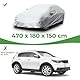 LOETAD Autoabdeckung Wasserdicht Auto Abdeckplane 470x180x150cm UV-Schutz Winddicht Staubdicht Kratzschutz für Winter Sommer